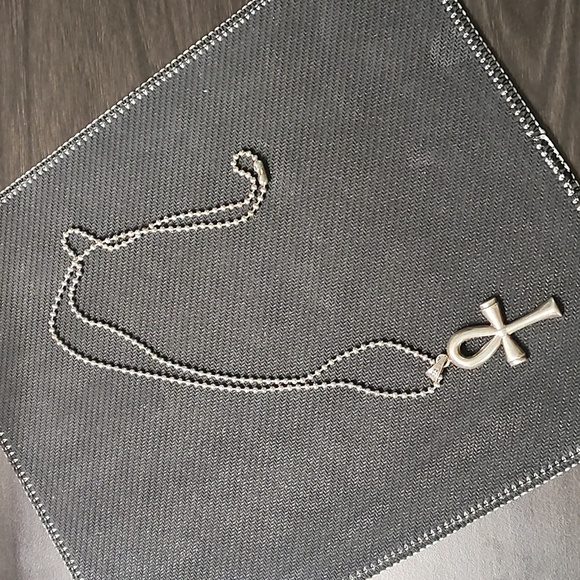 Silver Ankh Pendant Necklace - Picture 3 of 4